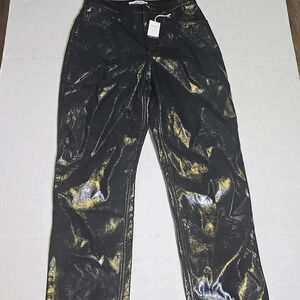 Abercrombie & Fitch The‎ 90's Straight Ultra High Rise Vegan Leather Pants
